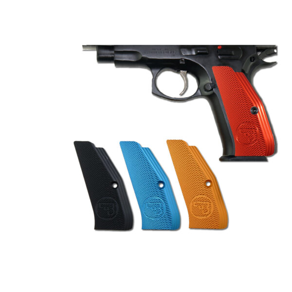 CZ Low Profile Grips, Red anodized Aluminum